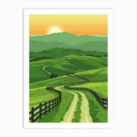 Road In The Countryside 1 Art Print