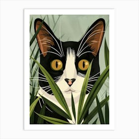 Cat In The Jungle 47 Art Print