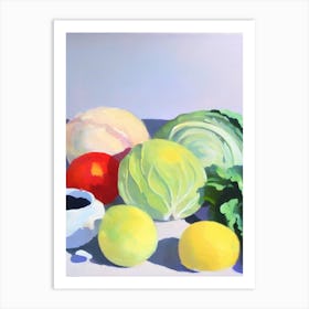 Cabbage Tablescape vegetable Art Print