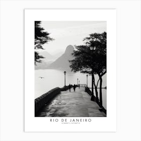 Poster Of Rio De Janeiro, Black And White Analogue Photograph 4 Art Print