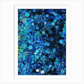 Blue Circles 39 Art Print