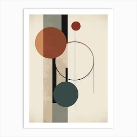 Boho Sunset Sway; Mid Century Horizon Art Print