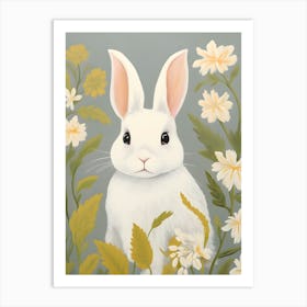 White Bunny 3 Art Print