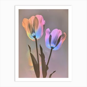 Iridescent Flower Tulip 4 Art Print