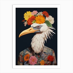 Bird With A Flower Crown Albatross 3 Art Print