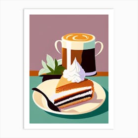 Irish Coffee Cake Dessert Pop Matisse Flower Art Print