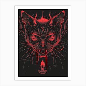 Devil Cat Art Print