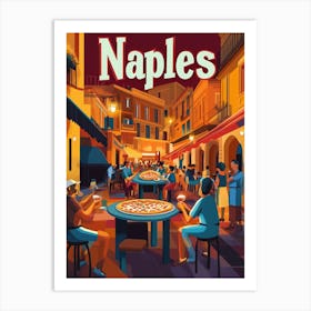 Aihrgdesign A 1970s Inspired Travel Poster For Naples Depicti 2d97b2cf C466 44d7 B310 3d6071bd0651 3 Art Print