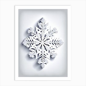 Frost, Snowflakes, Marker Art 3 Art Print
