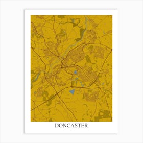 Doncaster Yellow Blue Art Print