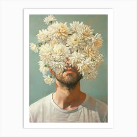 Flowers On The Head 8 Art Print