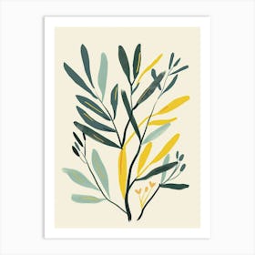 Olive Tree Flat Illustration 4 Art Print