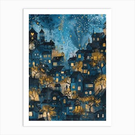 Night In The City 1 Art Print