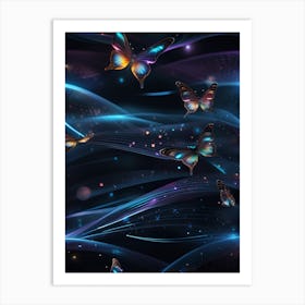 Butterfly Wallpaper 2 Art Print