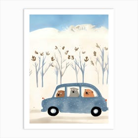 Car In The Snow Art Print