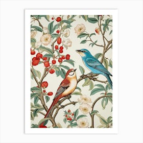 Birds On A Branch 6 Art Print