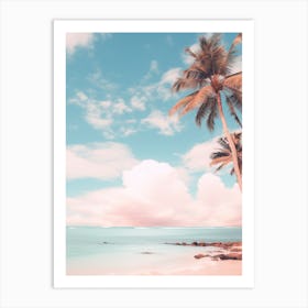 Kaanapali Beach Maui Hawaii Turquoise And Pink Tones 2 Art Print