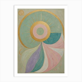 Pastel Abstract Sun Swirl Art Print