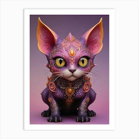 Purple Cat Art Print