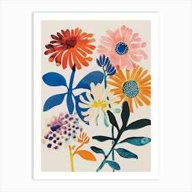 Painted Florals Chrysanthemum 4 Art Print