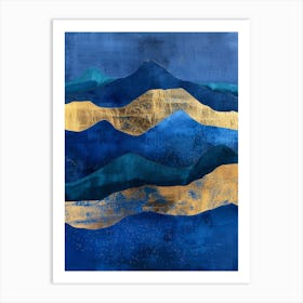 Blue And Gold 1 Art Print