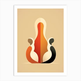 Fox Minimalist Abstract 8 Art Print