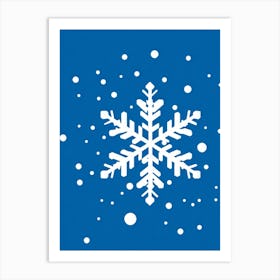 Abstract Vector Illustration Of A Merry Snowflake Nestled In Winter Frost Central On A Background A (1) Art Print