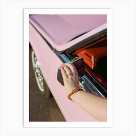 Pink Cadillac II on Film Art Print