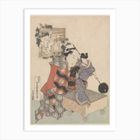 Hokusai S (1760 1849) A Comparison Of Genroku Poems And Shells, Katsushika Hokusai Art Print
