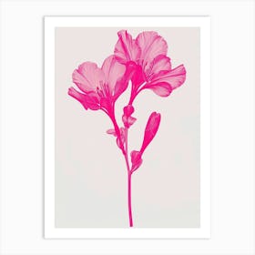 Hot Pink Freesia 1 Art Print