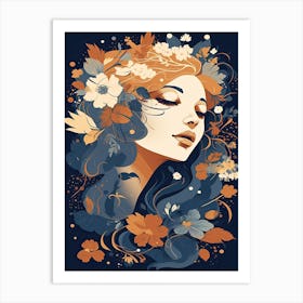 Bloom Body Woman Botanical 5 Art Print