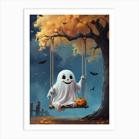 Ghost On A Swing Art Print