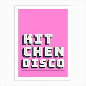 Kitchen Disco in Pink Art Print