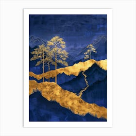 Golden Mountains 2 Art Print