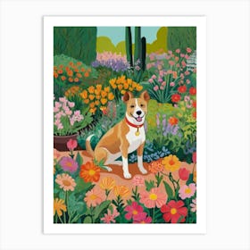 Dog In The Garden Style Henri Matisse 1 Art Print