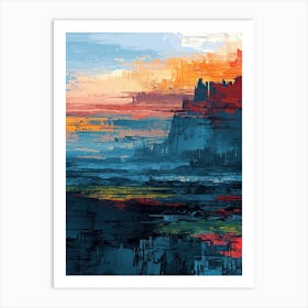 Sunset | Pixel Art Series Art Print