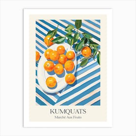 Marche Aux Fruits Kumquats Fruit Summer Illustration 3 Art Print