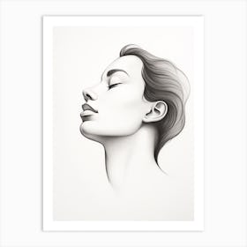 Detailed Digital Illustration Of A Face 3 Art Print