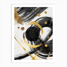 Abstract Black And Gold Canvas Print 17 Art Print