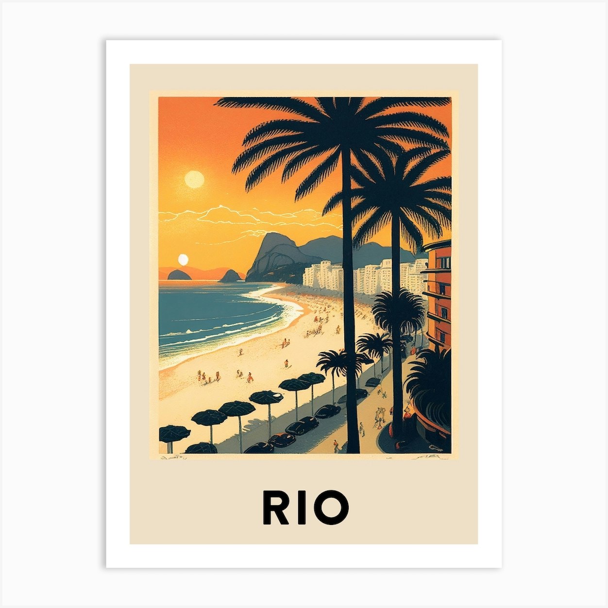 Rio 2 Vintage Travel Poster Art Print by Travel Poster Collection - Fy