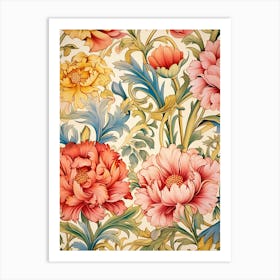 Wallpaper Floral Pattern 16 Art Print