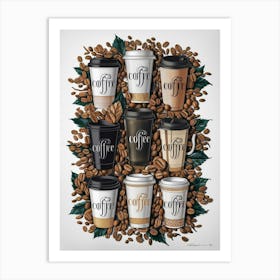 Coffee Cups 1 Art Print