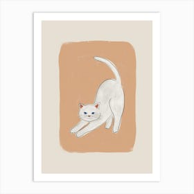 White Cat Art Print