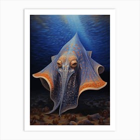 Blanket Octopus Illustration 6 Art Print