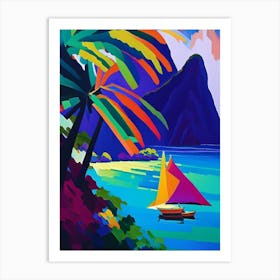 El Nido Philippines Colourful Painting Tropical Destination Art Print