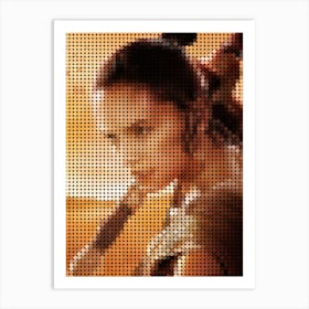 Star Wars The Force Awakens Movie In A Pixel Dots Art Style Art Print