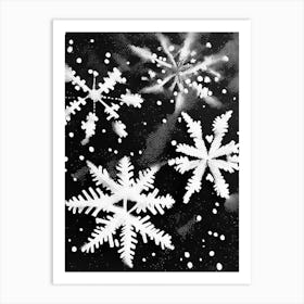 Individual, Snowflakes, Black & White 2 Art Print