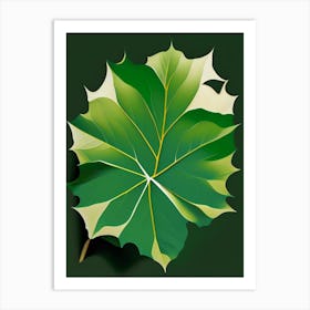 Sycamore Leaf Vibrant Inspired 4 Art Print