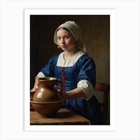 Girl With A Pot Art Print