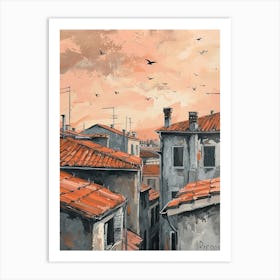 Milano Rooftops Morning Skyline 2 Art Print